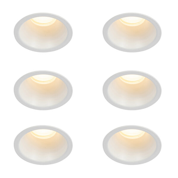 6 db fehér GU10 beépíthető spotlámpa szett 35 mm IP44 - Dept