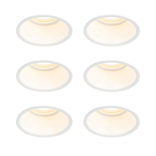 6 db fehér GU10 beépíthető spotlámpa szett 50 mm IP44 - Dept