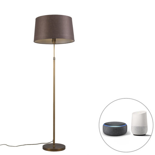 Okos állólámpa bronz barna árnyékolóval 45 cm