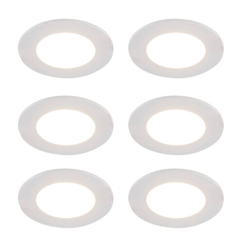 6 db fehér beépíthető spotlámpa szett Dim to Warm LED-del 7W IP65 - Blanca