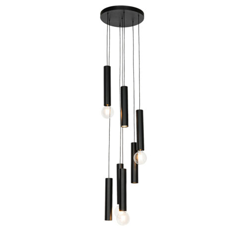 Design lógólámpa fekete kerek 7-lámpás - Tuba