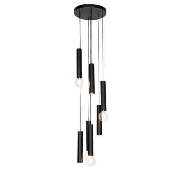 Design lógólámpa fekete kerek 7-lámpás - Tuba