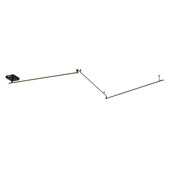 Fekete mennyezeti lámpa 300 cm LED-del