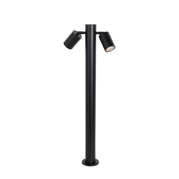 Álló kültéri lámpa fekete 80 cm IP44 állítható 2-lámpás - Duo