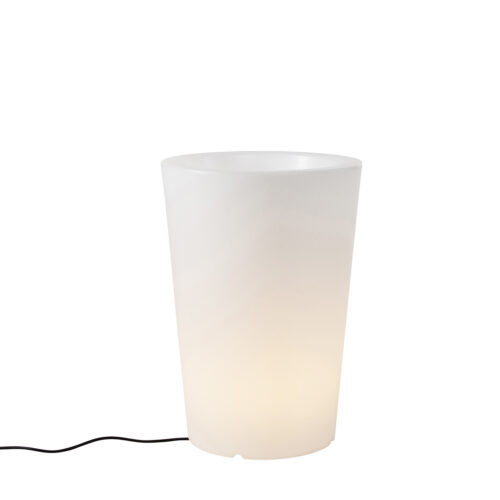 Kültéri állólámpa fehér 60 cm virágcserép IP44 - Verano