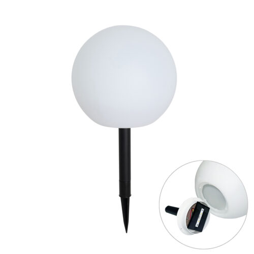 Kültéri lámpa fehér 25 cm LED-del IP44 napelemes RGBW - Ludger