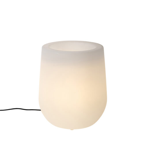 Kültéri állólámpa virágcserép fehér IP44 - Flowerpot