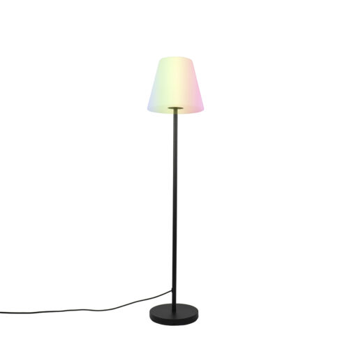 Okos állólámpa fekete fehér árnyékolóval 35 cm IP65 LED-del - Virginia