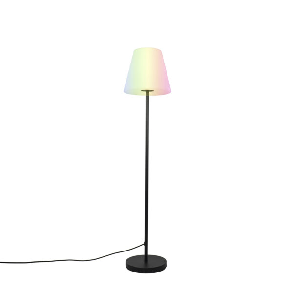 Okos állólámpa fekete fehér árnyékolóval 35 cm IP65 LED-del - Virginia