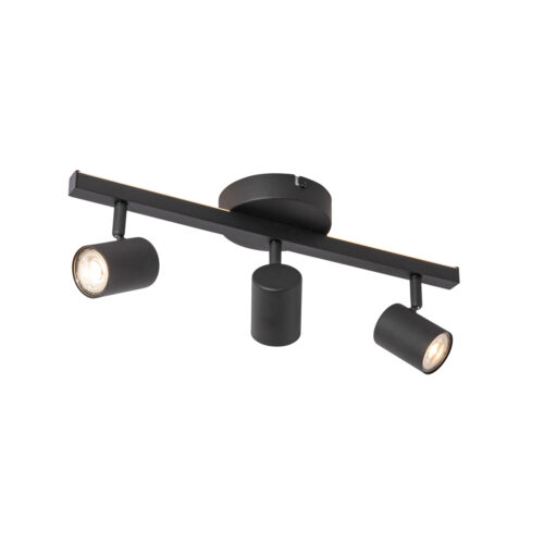 Fekete GU10 mennyezeti spotlámpa 50 mm 3-lámpás háttérvilágítással - Back Up
