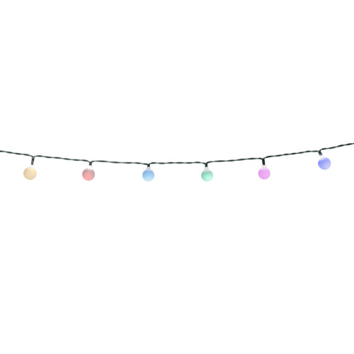 Kültéri fényfüzér 7m LED-del 50-lámpás RGBW napelemes - Festival