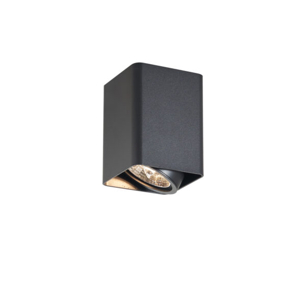 Design felületre szerelt spotlámpa fekete GU10 70mm forgatható és dönthető - Vox