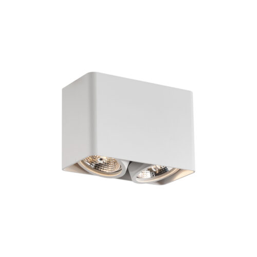 Design felületre szerelt spotlámpa fehér GU10 70mm 2-lámpás forgatható és dönthető - Vox