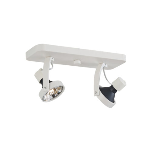 Design mennyezeti spotlámpa fehér GU10 70mm 2-lámpás állítható - Vo