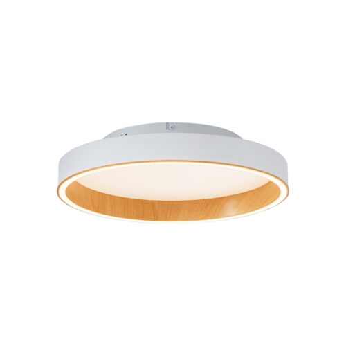 Design mennyezeti lámpa fehér fa színnel 40 cm LED-del