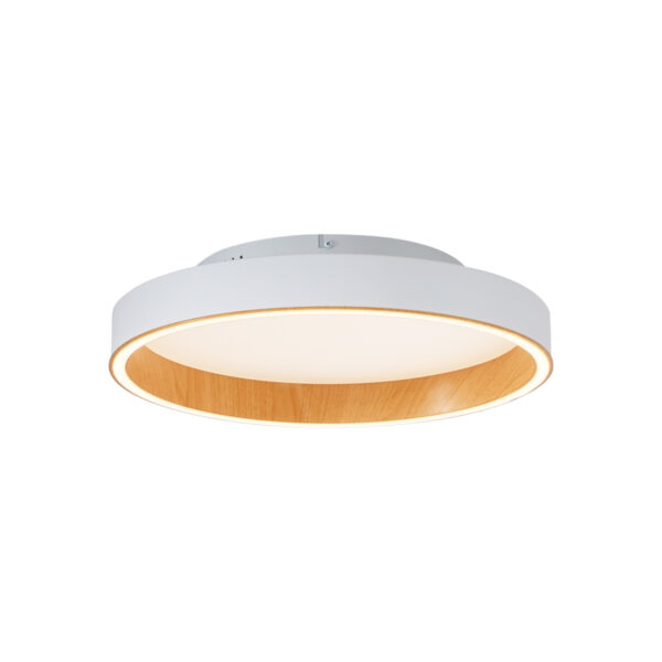 Design mennyezeti lámpa fehér fa színnel 40 cm LED-del
