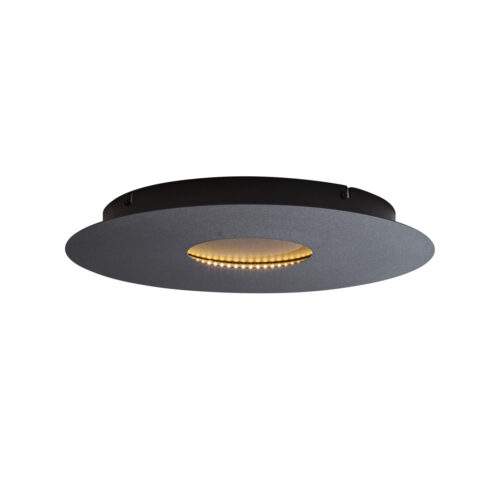 Modern mennyezeti lámpa fekete 40 cm LED-del