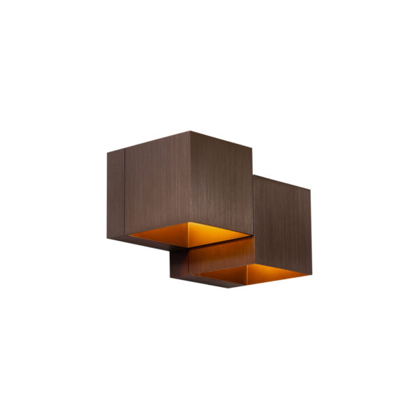 Modern fali lámpa sötét bronz 2-lámpás - Transfer Double