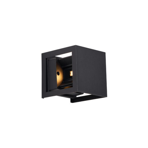 Modern fekete fali lámpa LED-del IP44 - Edwin Quadro