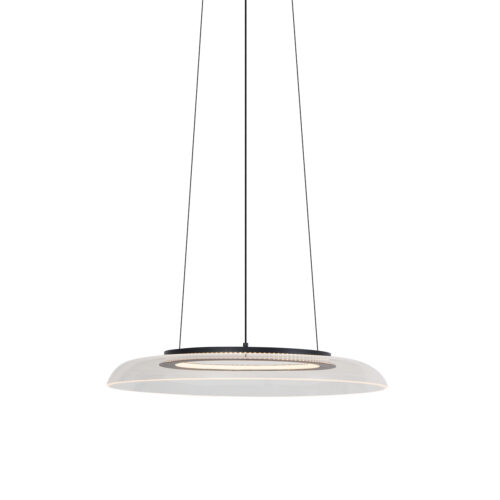 Design függőlámpa fekete és átlátszó