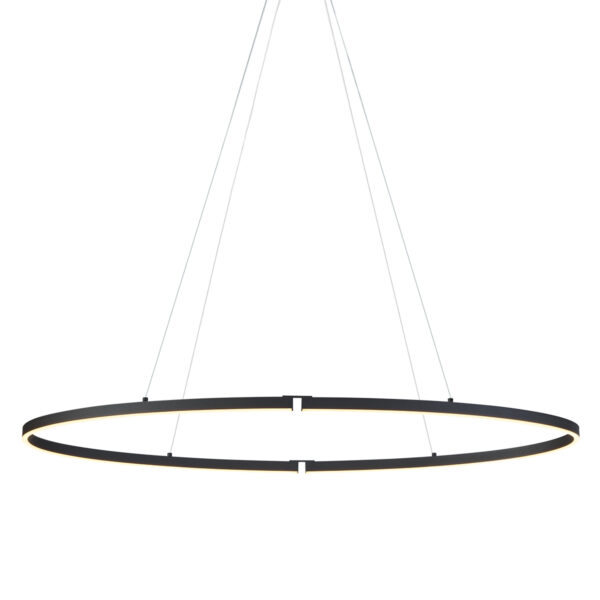 Design függőlámpa fekete ovális 120cm LED-del