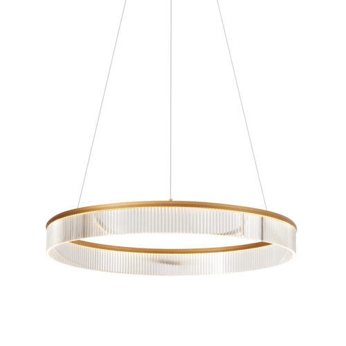 Modern függőlámpa sárgaréz 78cm LED-del