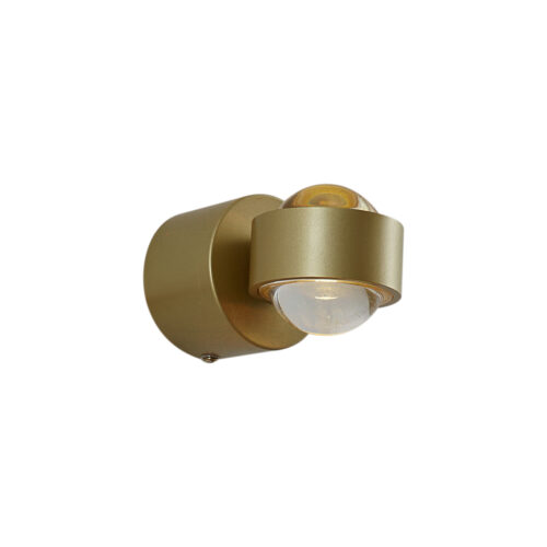 Design fali lámpa sárgaréz LED-del IP44 - Lens