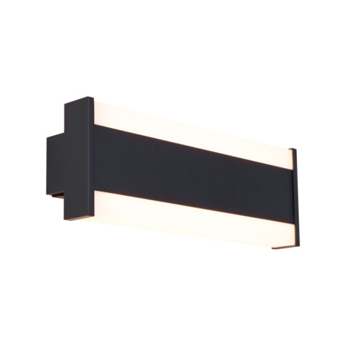 Modern fekete fali lámpa 30 cm LED CCT IP54-gyel - Vanya
