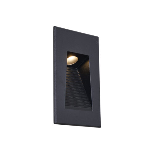 Modern Süllyesztett Fali Lámpa Fekete 7cm LED-del IP65 - Trem