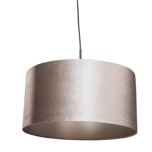 Függőlámpa Fekete Taupe Színű Bársonyernyővel 50cm - Combi 1