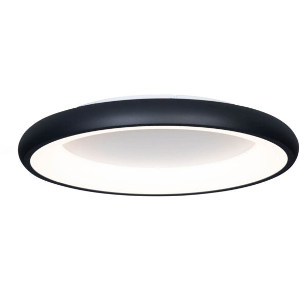 Modern mennyezeti lámpa fekete 60 cm beépített