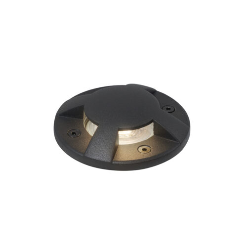 Modern fekete talajba süllyeszthető spotlámpa GU10 50mm 4-fényhatás IP65/IP67 - Cellar