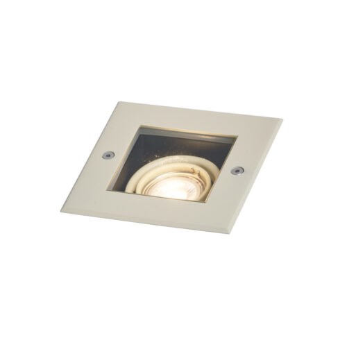 Modern földbe süllyeszthető spotlámpa bézs GU10 50mm forgatható és dönthető IP65 - Oneon