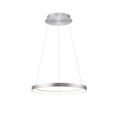 Design hanglamp aluminium incl. LED dimbaar easylift - Hoop