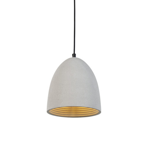 Moderne hanglamp zwart met grijs beton - Eton