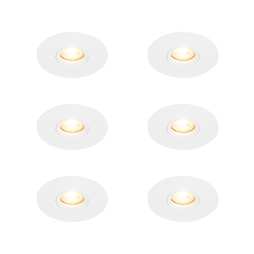 6 db Modern süllyesztett folt fehér 12 cm - Buco