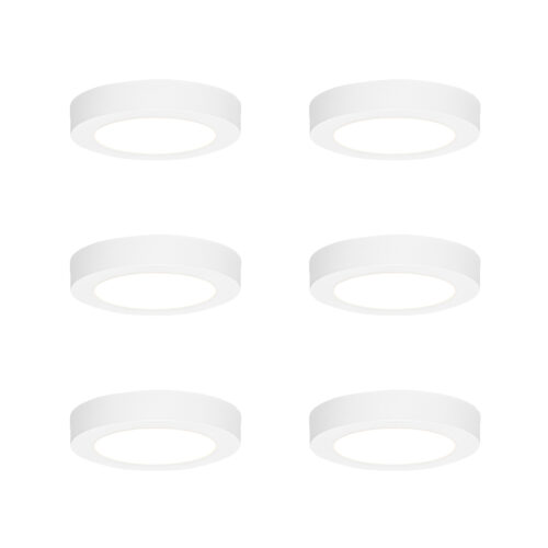 6 darabos süllyesztett vagy felületre szerelt spotlámpa készlet fehér 14 cm LED-del