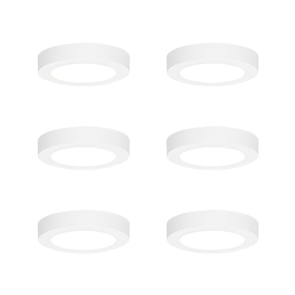 6 darabos süllyesztett vagy felületre szerelt spotlámpa készlet fehér 14 cm LED-del
