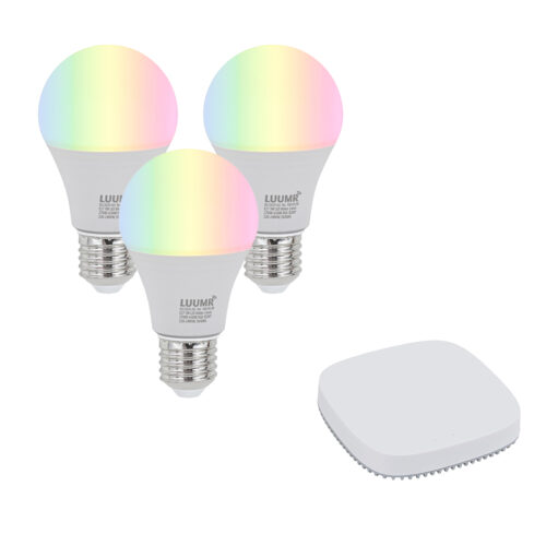 3 darabos intelligens E27 dimmelhető LED izzókészlet A60 9W 806 lm 2700K-6500K