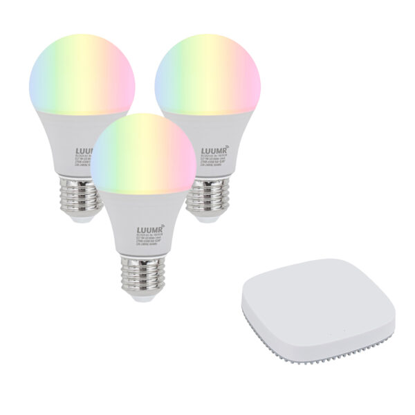 3 darabos intelligens E27 dimmelhető LED izzókészlet A60 9W 806 lm 2700K-6500K