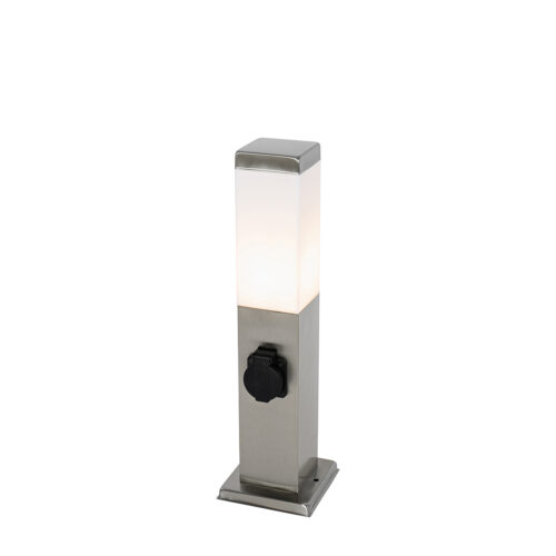 Modern kültéri lámpa 45 cm acél foglalattal IP44 - Malios