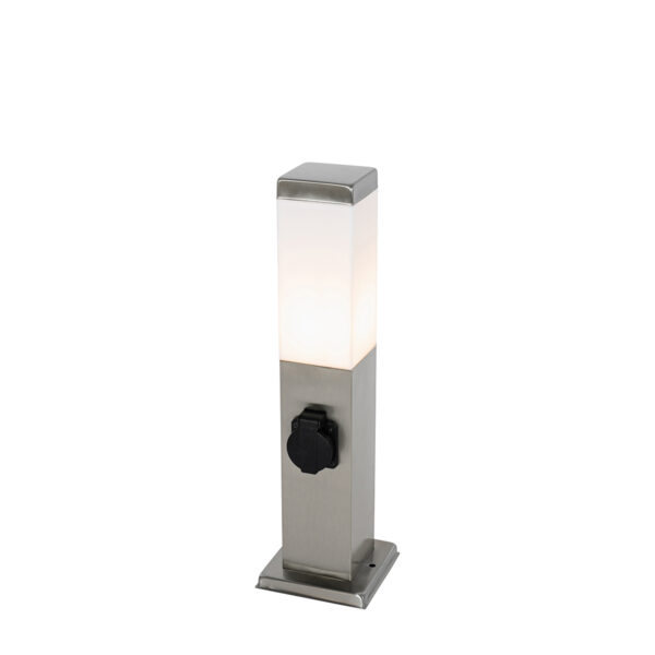 Modern kültéri lámpa 45 cm acél foglalattal IP44 - Malios
