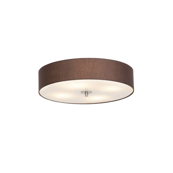 Rusztikus mennyezeti lámpa barna 50 cm - Drum