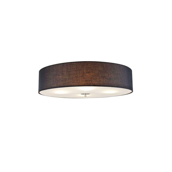 Rusztikus mennyezeti lámpa fekete 50 cm - Drum