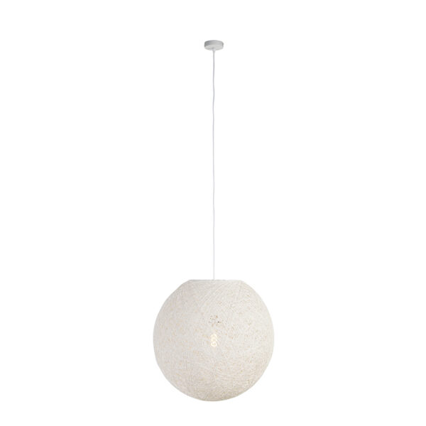 Rusztikus lógólámpa fehér 60 cm - Corda