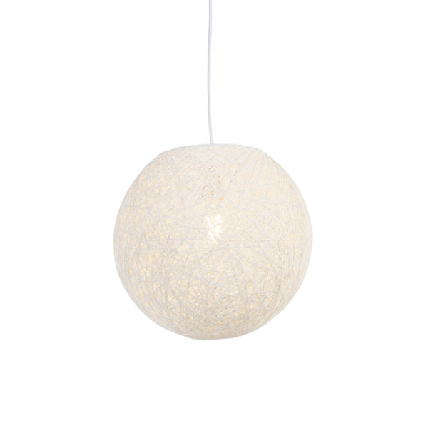 Rusztikus lógólámpa fehér 35 cm - Corda