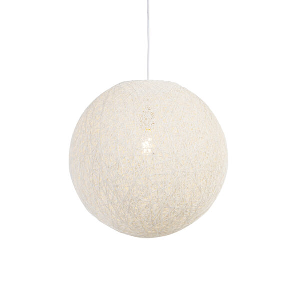 Rusztikus lógólámpa fehér 45 cm - Corda