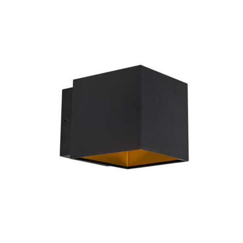 Design fali lámpa fekete/arany LED-del - Caja