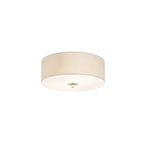 Rusztikus mennyezeti lámpa fehér/krém 30 cm - Drum Jute