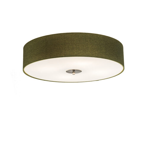 Rusztikus mennyezeti lámpa zöld 50 cm - Drum Jute